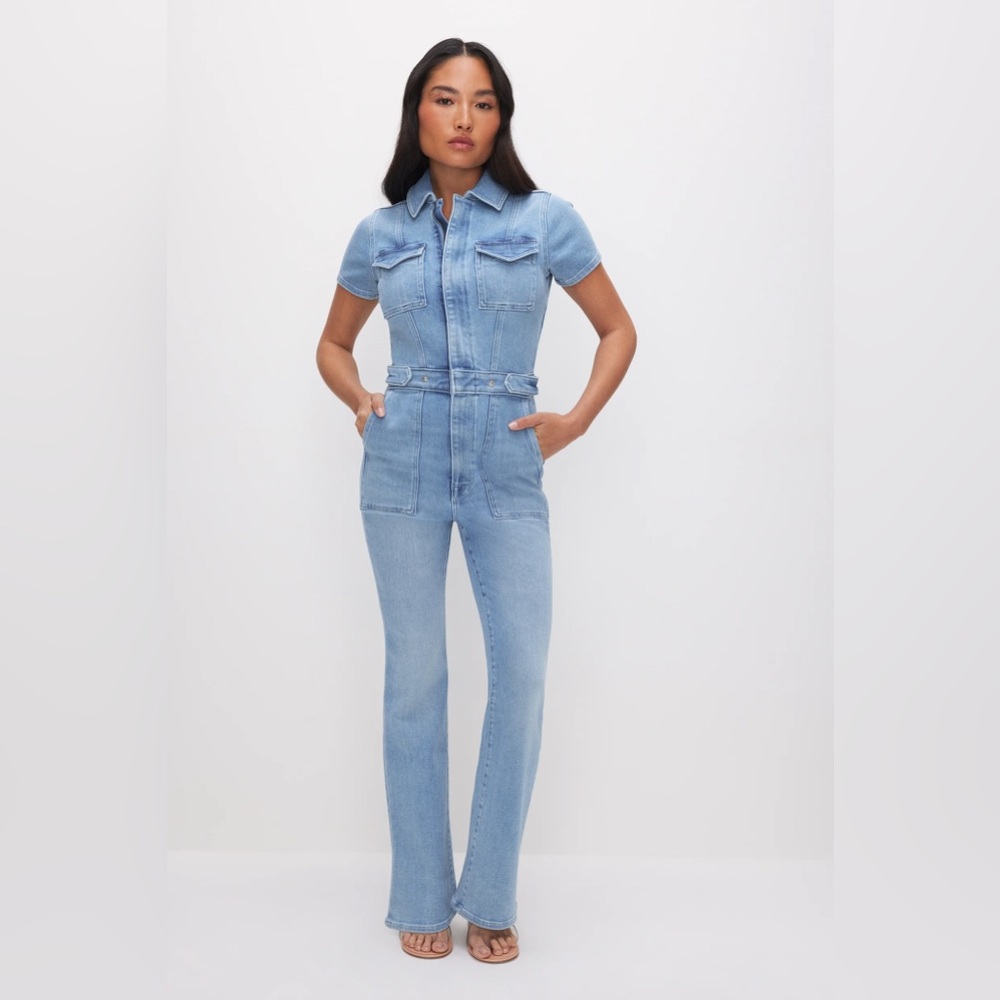 New Good American - PETITE FIT FOR SUCCESS BOOTCUT JUMPSUIT